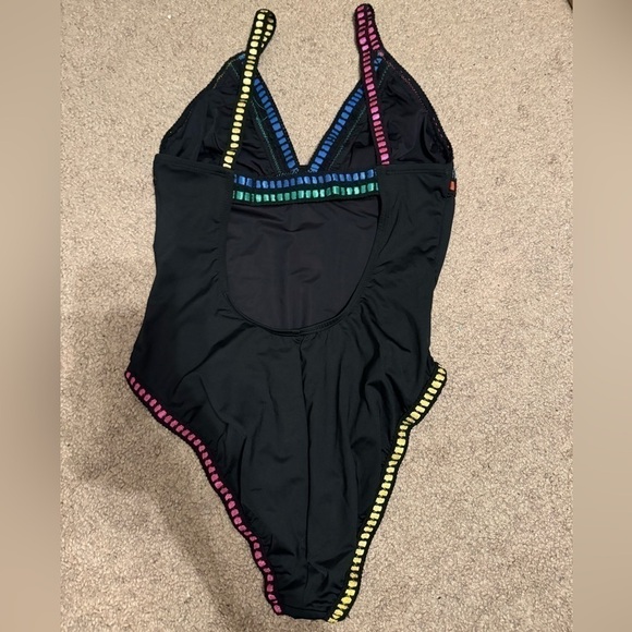 Blanca black and multicolor one piece swimsuit size 10 - Picture 5 of 9